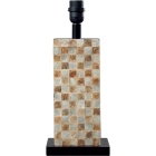 Base para candeeiro de mesa ALBUFEIRA 1xE27 C.16xL.12xAlt.40cm madrepérola/castanho