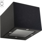 Aplique GINEVRA IP65 1xG9 L.9,5xAn.11xAl.8,2cm Aluminio+cristal Antracita