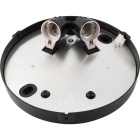 Base para plafond CASTRO redondo 2xE27 Alt.2,5xD.23cm preto