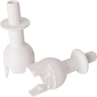 Capa branca para suporte E14 de 2-peças com rosca e sem travão, Alt.20mm, em resina termoplástica