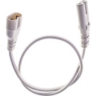 Electrical extension cord for fluorescent light fixture.