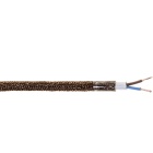 Cabo elétrico redondo flexível revestido a tecido H03VV-F 2x0,75mm2 D.6.2mm, em castanho TO456