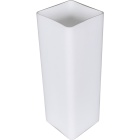 Tulipa OPALINO quadrada de vidro branco C.10,5xL.10,5xAlt.30cm