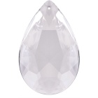 Glass pearshape stone 3,8x2,4cm 1 hole transparent(Box)