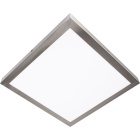 Plafond PESETA quadrado 40x40 1x28W LED 1960lm 6000K 120° C.40xL.40xAlt.4cm níquel