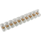 Ligador transparente de plástico 10 polos 6,0mm2 13,7x2,2x2,45cm
