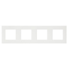 Four-Gang Frame QUADRA45 in white