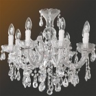 Candeeiro de tecto M.TERESA 8xE14 cromado (armação com cristais)