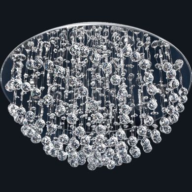 Plafond HERMINIA 30xG4 12V H.45xD.90cm Chrome