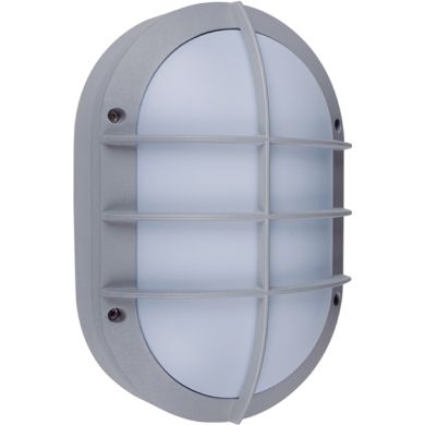 Wall Lamp TIGRE large IP54 1xE27 L.18,5xW.10xH.28cm Aluminum + Polycarbonate Grey/White