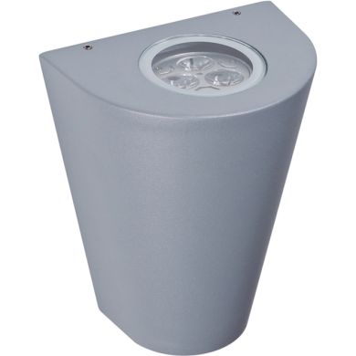 Aplique GANGES IP54 1xGU10 L.12,5xAn.9xAl.15,5cm Metal+cristal Gris