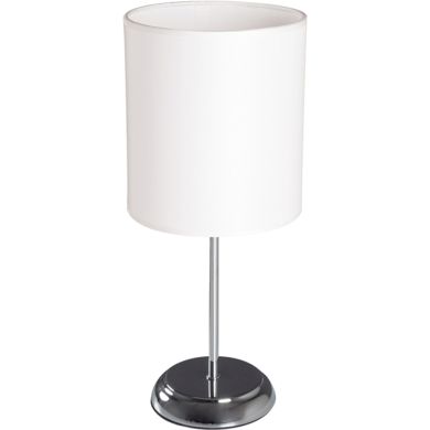 Table Lamp NICOLE 1xE14 H.38xD.16cm White/Chrome