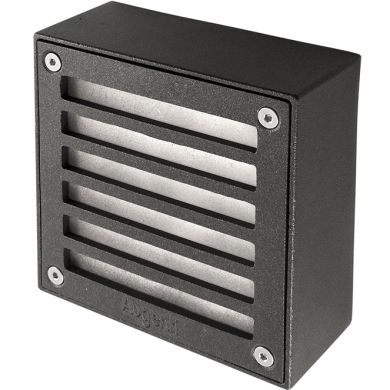 Plafond QUADRA quadrado com grelha IP65 1xG9 C.11,5xL.5,4xAlt.11,5cm antracite