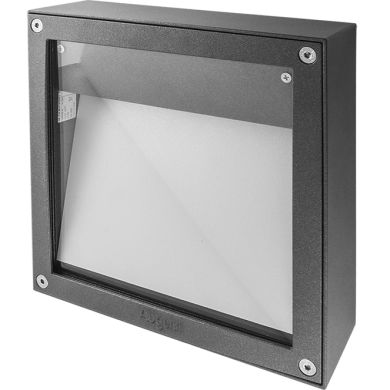 Wall Lamp QUADRA MAX IP65 1xR7s 118mm L.25xW.25xH.8cm Aluminium+Glass Anthracite