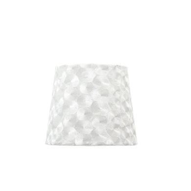Abat-jour FATIMA redondo cónico com pinça Alt.12xD.15cm branco