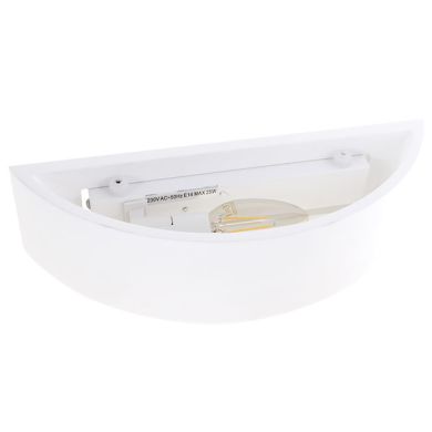 Wall Lamp ELMA 1xE14 W.30xW.10xH.7,5cm in plaster White