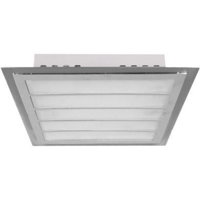 Plafond DUNQUERQUE square 2xG9 L.29xW.29xH.7cm Satin Nickel/Chrome