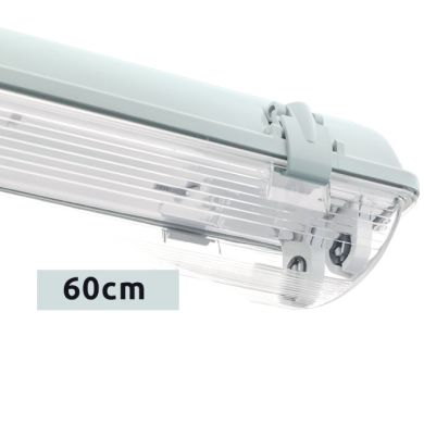 Waterproof Lamp LINESTA IP65 2xG13 T8 LED 60cm W.65,6xW.11,5xH.9,0cm Gray