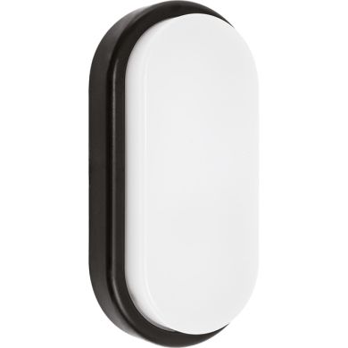 Aplique SURF ECOVISION oval IP65 1x12W LED 960lm 6400K 120°C.10xL.5xA.20cm policarbonato (PC) preto