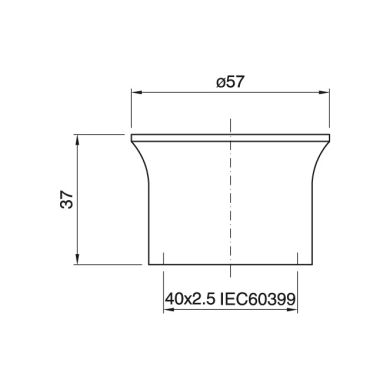Arandela de baquelita blanca para portalámparas E27 con rosca