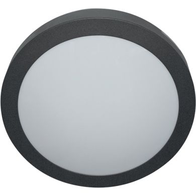 Plafón VOUGA IP54 2xE27 Al.11xD.38cm Negro