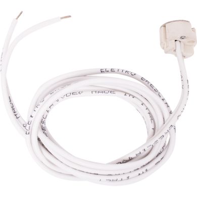 White GU5.3 lampholder, 80cm silicone wire, in porcelain
