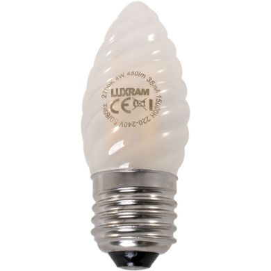 Lâmpada E27 (grosso) Vela Torcida VALUE CLASSIC LED 4W 2700K 450lm