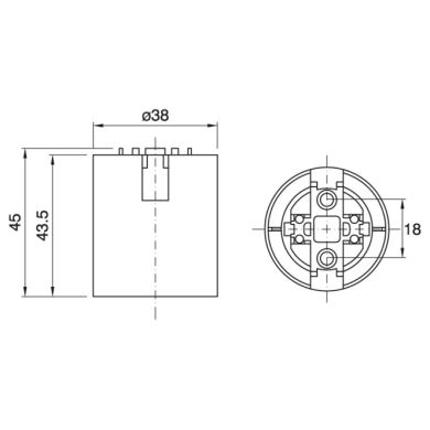 Portalámparas E27 termoplastico blanco liso