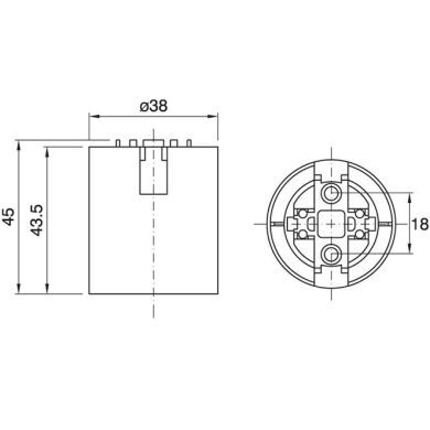 Portalámparas E27 termoplastico blanco liso