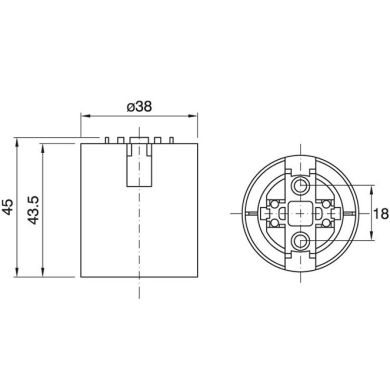 Portalámparas E27 termoplastico dorado 2 piezas liso