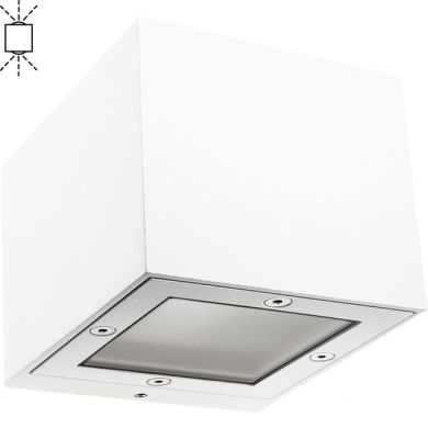 Aplique GINEVRA IP65 1xG9 C.9,5xL.11xAlt.8,2cm alumínio+vidro branco