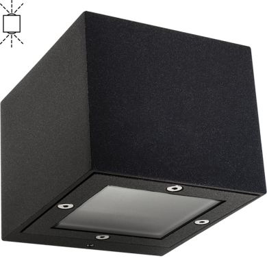 Aplique GINEVRA IP65 1xG9 L.9,5xAn.11xAl.8,2cm Aluminio+cristal Antracita