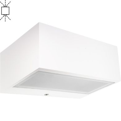 Aplique TECNO IP44 1xR7S 78mm L.17,5xAn.11xAl.7cm Aluminio+cristal Blanco