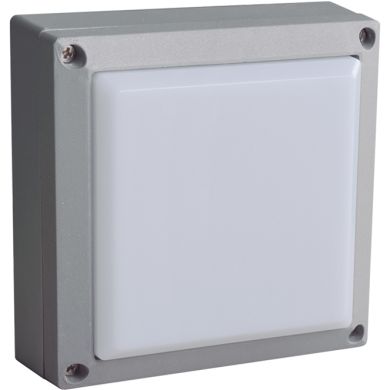 Wall Lamp TENNESSEE IP54 6W LED 4000K L.14,5xW.6,5xH.14,5cm Aluminum + Polycarbonate Grey