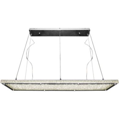 Candeeiro de tecto VARSÓVIA 1x68W LED 5400lm C.120xL.30xAlt.Reg.cm transparente/cromado