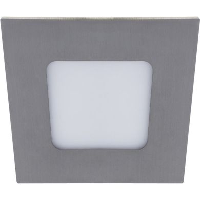 Foco de encastrar FRANCO quadrado 1x3W LED 134lm 3000K 120° C.9xL.9xAlt.0,2cm níquel