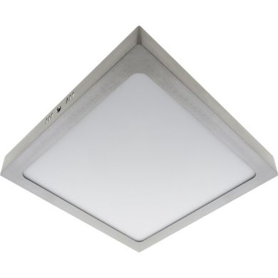 Plafón PESETA cuadrado 30x30 1x24W LED 1560lm 4000K 120° L.30xAn.30xAl.3,5cm Niquel