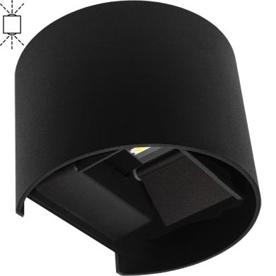 Aplique SIMONTE IP54 2x3W LED 560lm 3000K C.14xL.11,5xAlt.10cm preto