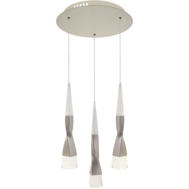 Candeeiro de tecto METEOR 3x7W LED 1570lm 3300K Alt.Reg.xD.30cm champanhe