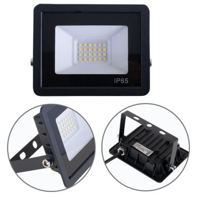 Projector TUMUT IP65 20W LED 1500lm 6400K C.12,7xL.2,9xAlt.9,4cm preto