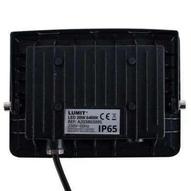 Proyector TUMUT IP65 30W LED 2250lm 6400K C.16,7xL.2,9xA.12,0cm Negro