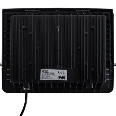 Proyector TUMUT IP65 100W LED 6000lm 6400K 120°C.27,1xL.3,5xA.21,0cm Negro