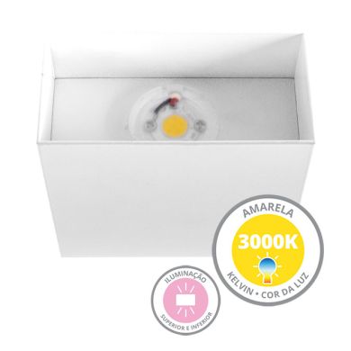 Aplique ESME 2x3W LED 500lm 3000K L.10xAn.5xAl.10cm Blanco