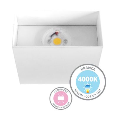 Wall Lamp ESME 2x3W LED 500lm 4000K L.10xW.5xH.10cm White