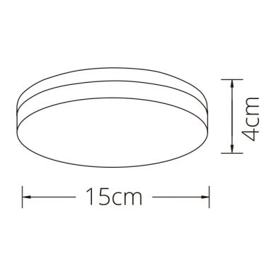 Plafón BERILO 1x18W LED 1620lm 6500K Al.3,5xD.15cm Blanco