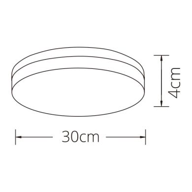 Plafond BERILO 1x48W LED 4320lm 4000K H.3,7xD.30cm White