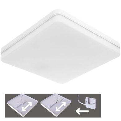 Plafond BISMUTO square 1x48W LED 4320lm 4000K L.30xW.30xH.3,5cm White