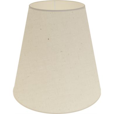 Pantalla CIPRIOTA redondo cónico tela PVC8886 con encaje E27 Al.35xD.34,5cm Natural (Crudo)