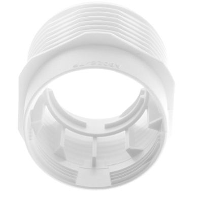 Camisa semiroscada blanca termoplastico para portalámparas E27 de 3 piezas