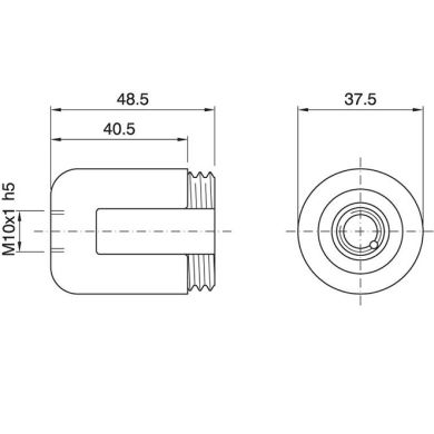Capuchón negro de baquelita p/portalámparas E27 de 3 piezas c/interruptor c/racor M10 y tornillo